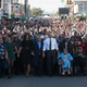 From center to left: President Barack Obama; Rep. John Lewis (D-Ga.); first lady Michelle Obama; Sasha Obama; Michelle Obama’s mother, Marian Robinson; and Malia Obama at the front of the crowd in Selma, Ala., March 7, 2015
The White House